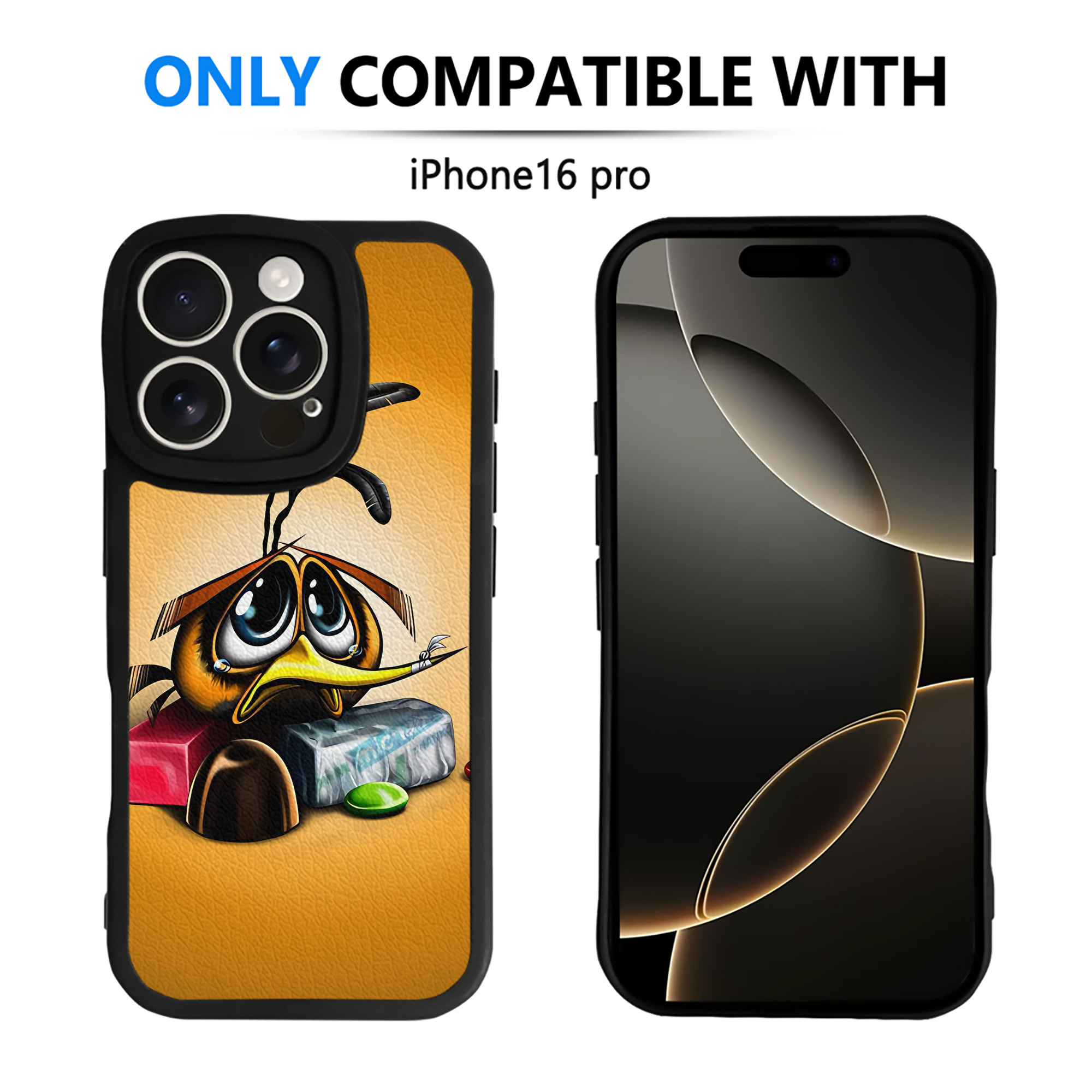 （画像用） Angry Birds アングリーバード 【iPhone 16シリーズ対応】シリコンスマホケース（レザー調） 材質：シリコン